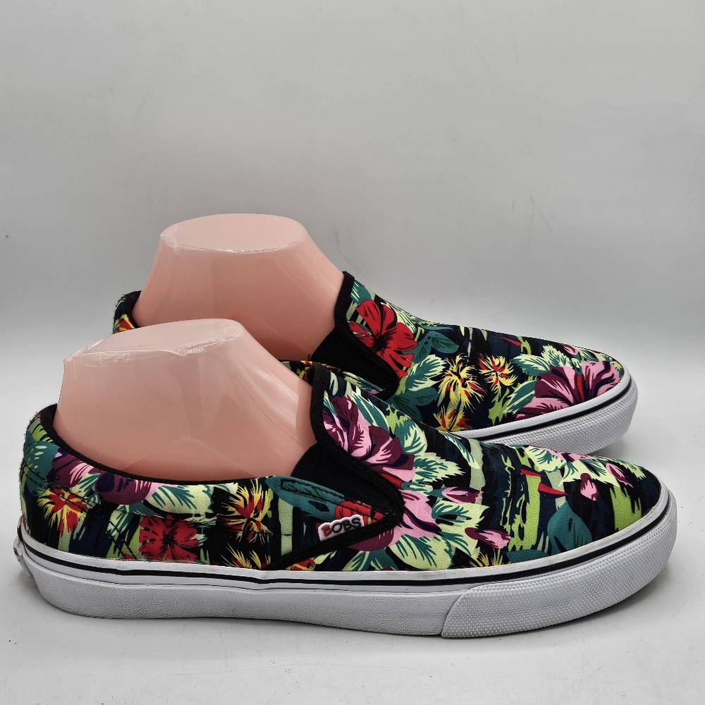 Bobs California hibiscus slip-on shoes size 10